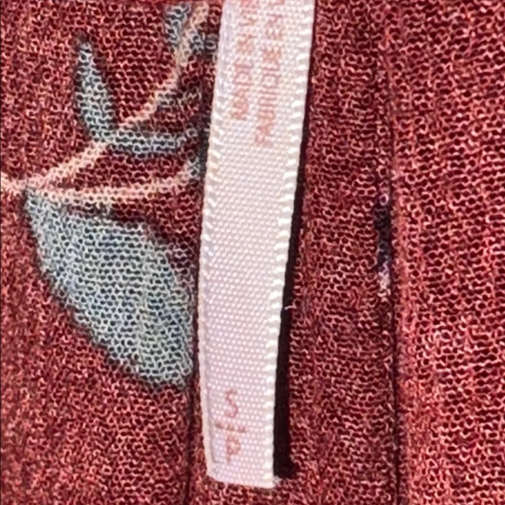 Free People “Tree Swing “ tunic dress in maroon/red wine floral print. - Picture 4 of 4